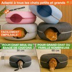 Cachette Donut pour Chat – Lit & Aire de Jeu en Feutre, Confort et Design