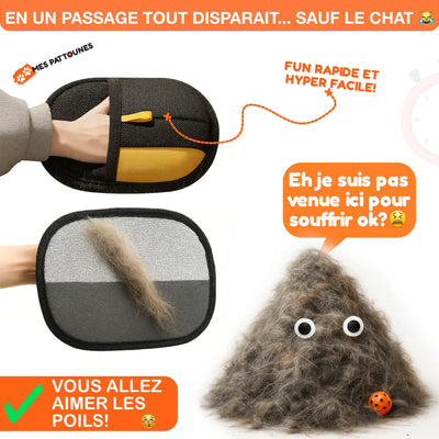 Gant Anti-Poils Réutilisable pour Chat – Électrostatique, Lavable et Ultra Efficace